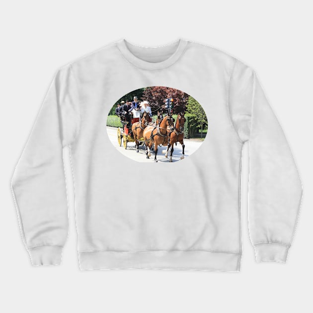 Newport Horses and Carriages Crewneck Sweatshirt by Laybov